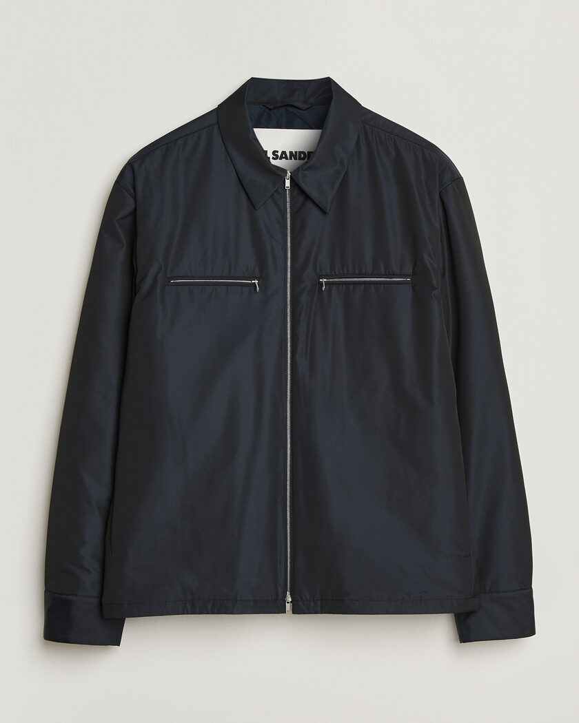 Jil Sander Nylon Zip Jacket Navy – Blå