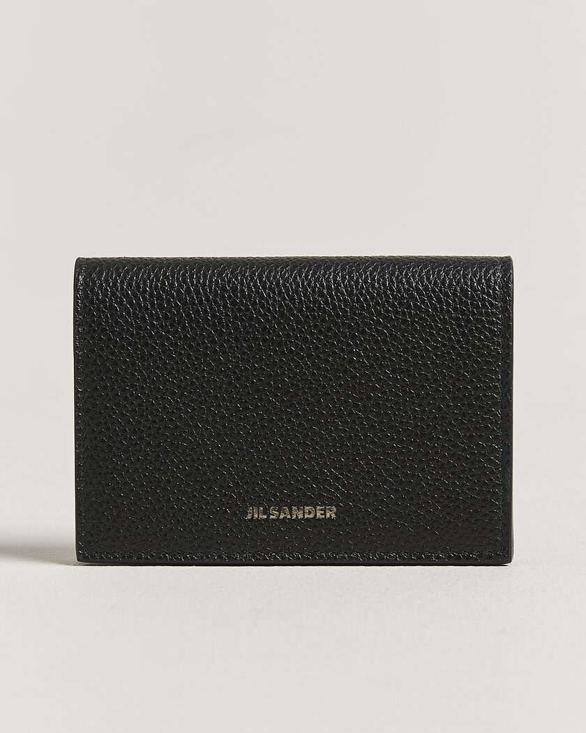 Jil Sander Grain Leather Card Holder Black – Svart