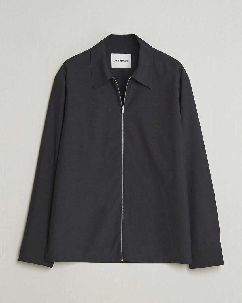 Jil Sander Zip Shirt Blouson Navy – Blå