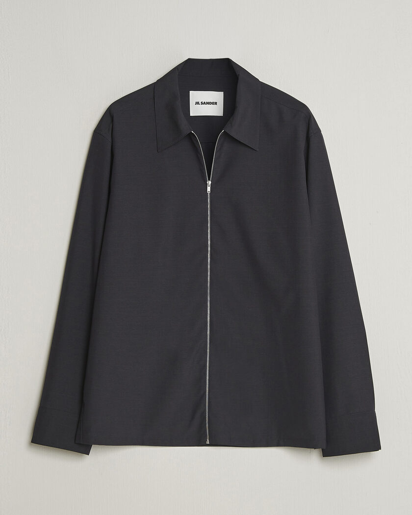 Jil Sander Zip Shirt Blouson Navy – Blå