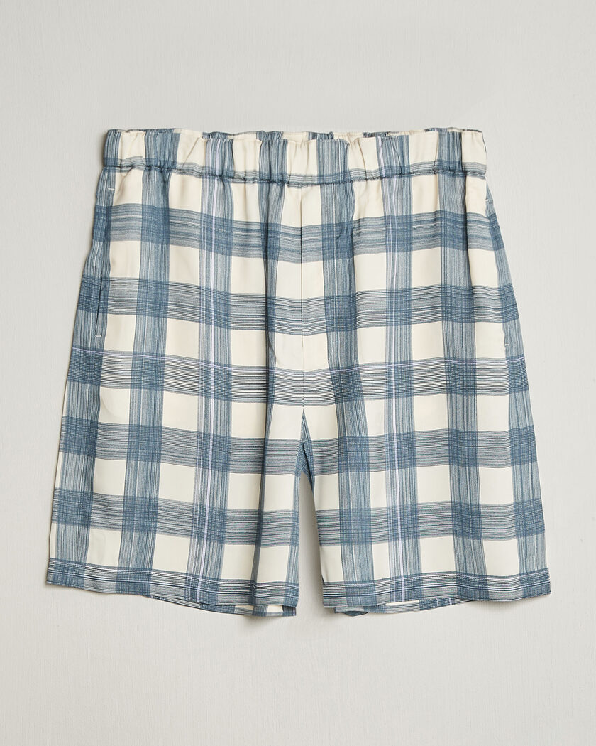 Jil Sander Vichy Check Shorts Blue/White – Flerfärgad