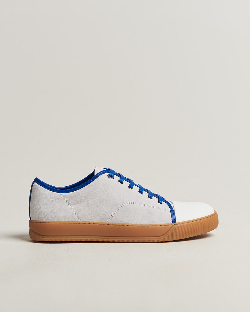 Lanvin DBB1 Nappa Cap Toe Sneaker White/Blue – Vit