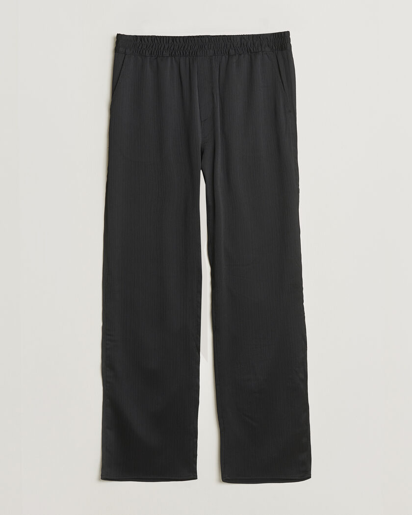 Les Deux Houston Plissé Pants Black – Svart