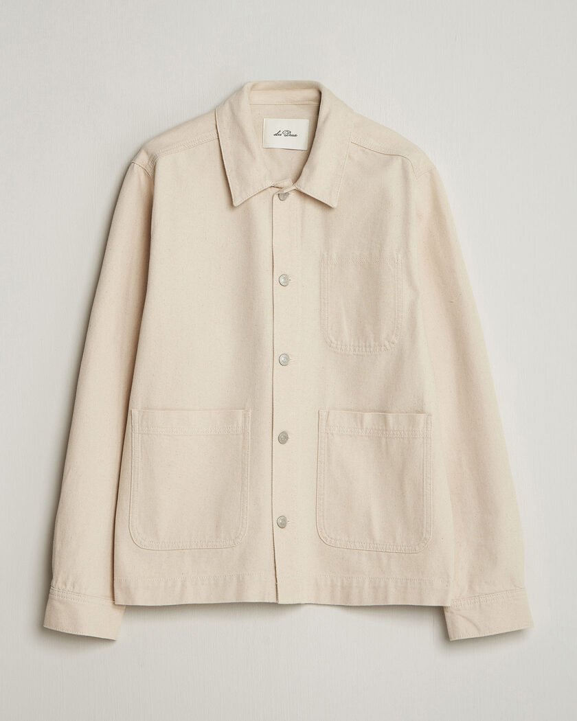 LES DEUX Layton Denim Overshirt Ivory – Vit