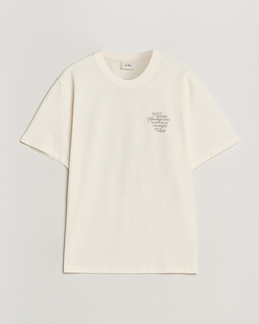 LES DEUX Ben Faience T-Shirt Eggnog White – Vit