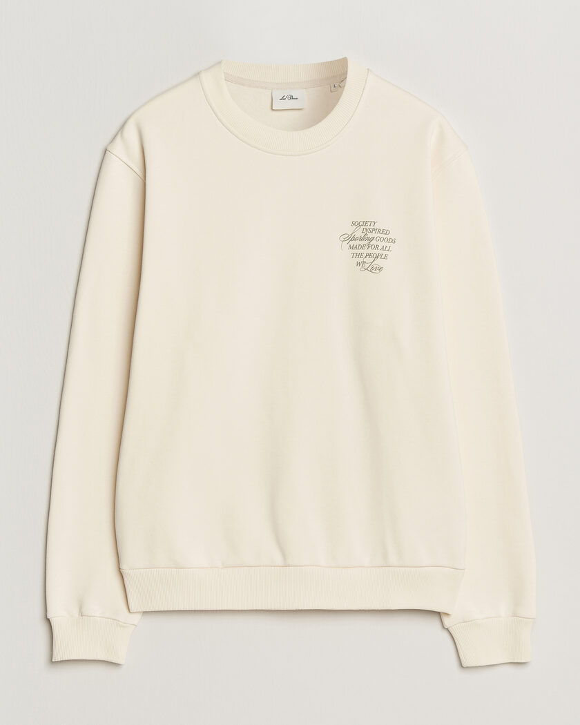 LES DEUX Ben Faience Sweatshirt Eggnog White – Vit