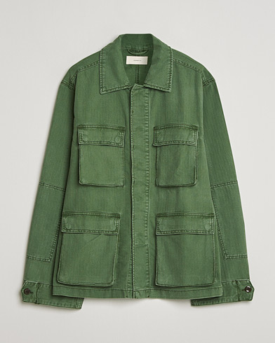 Jeanerica Luc Herringbone Shirt Jacket Chevron Green – Grön