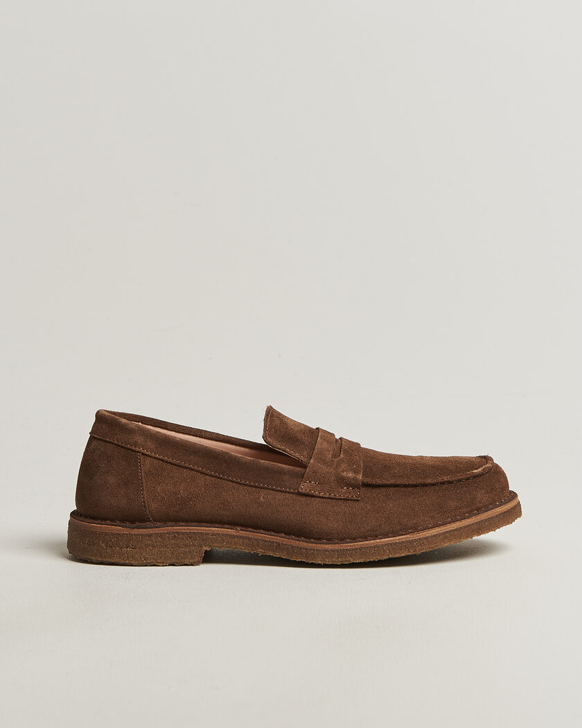 Astorflex Mokaflex Loafers Dark Khaki Suede – Brun