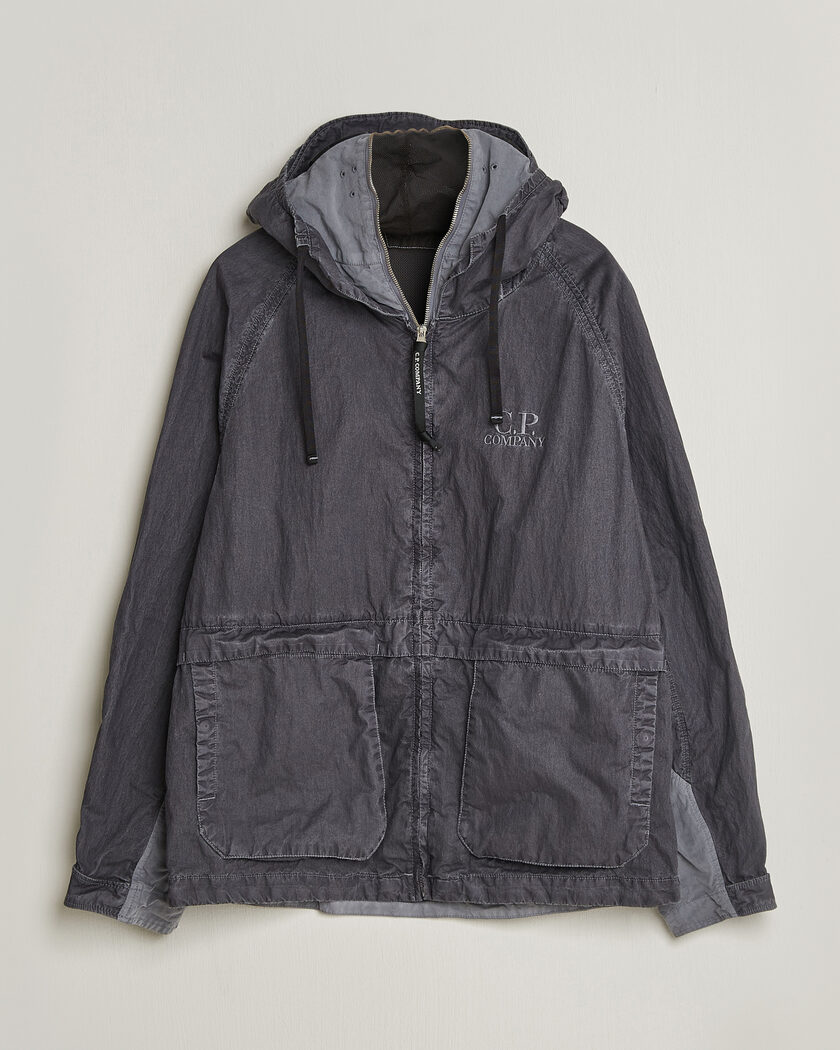 C.P. Company 50 Fili Wax Hood Jacket Black – Svart