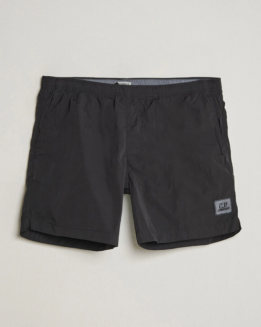 C.P. Company Eco Chrome Logo Swimshorts Black – Svart