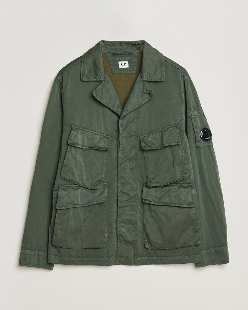 C.P. Company Raso Cinque Cotton Nylon Jungle Jacket Dark Green – Grön