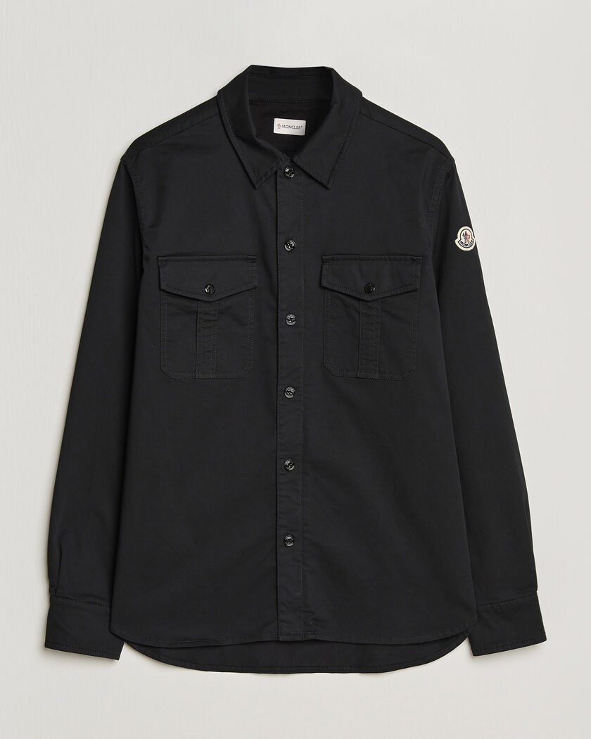 Moncler Double Pocket Overshirt Black – Svart