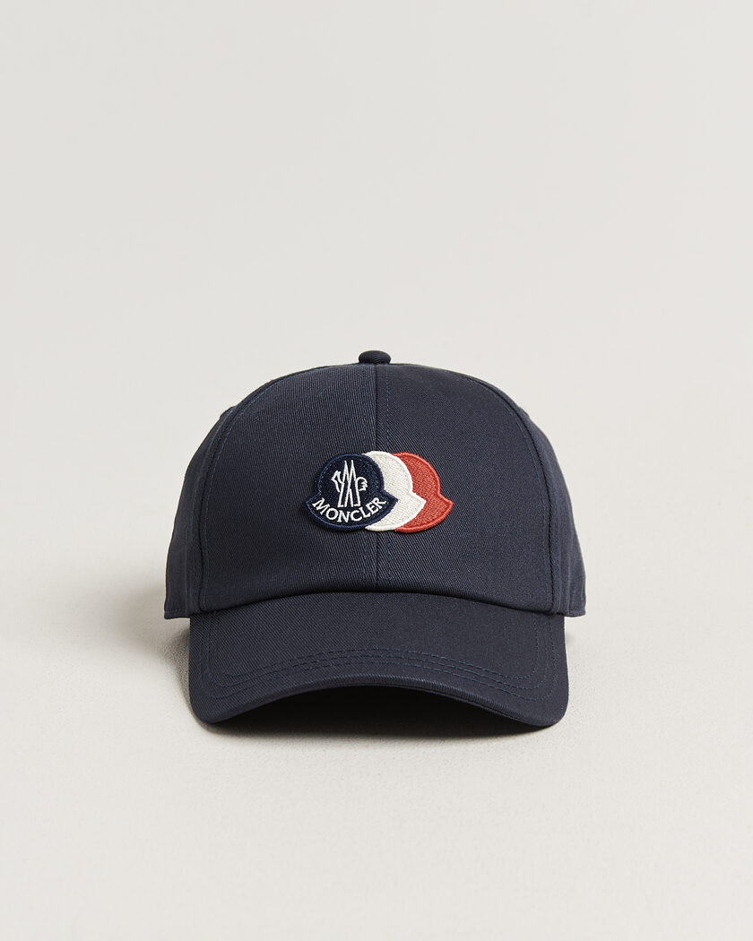 Moncler Tricolore Logo Cap Navy – Blå