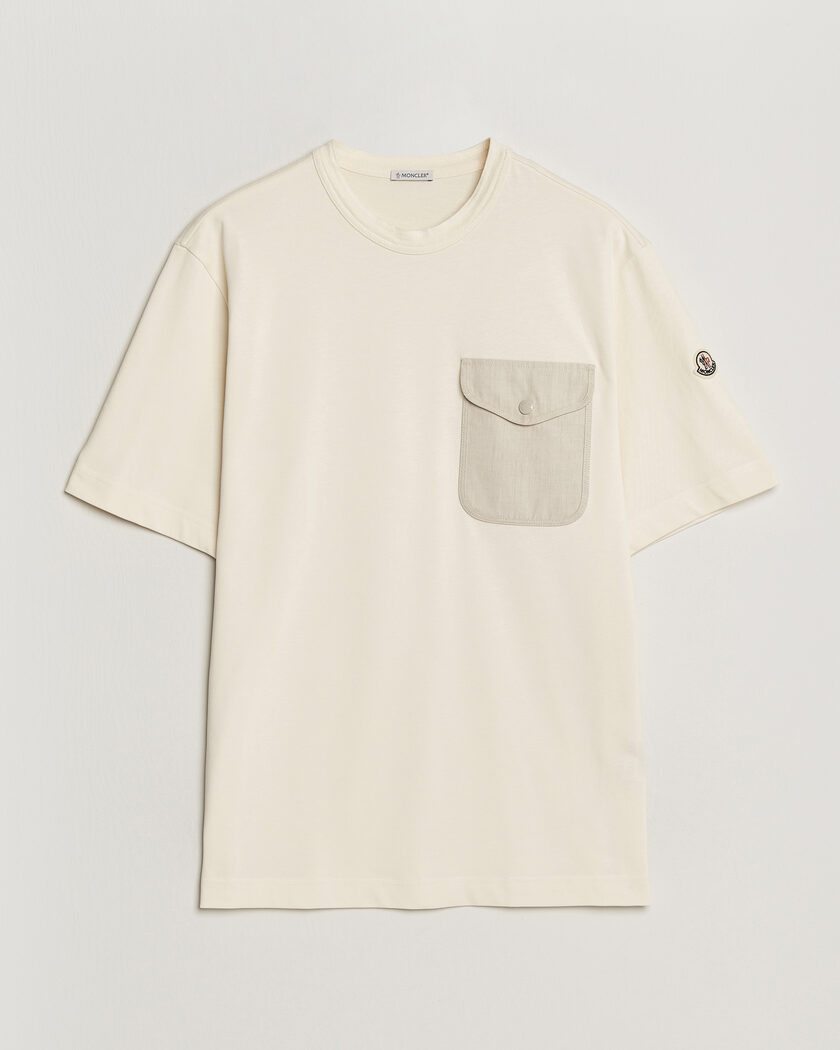Moncler Oversize Pocket T-Shirt Off White – Vit