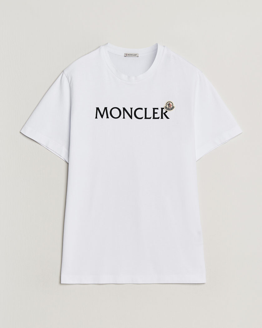Moncler Lettering Logo T-Shirt White – Vit