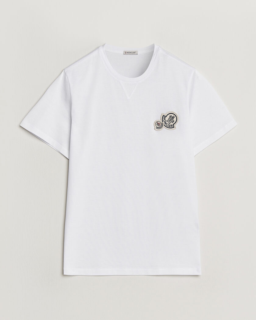 Moncler Double Logo T-Shirt White – Vit