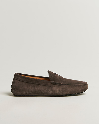 Tod's Gommino Carshoe Dark Brown Suede – Brun