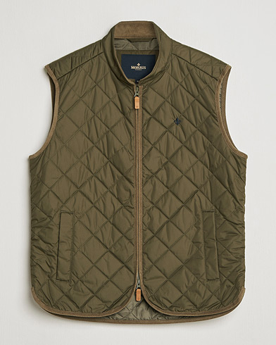 Morris Teddy Quilted Vest Green – Grön