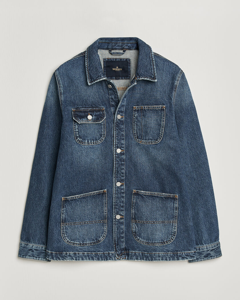 Morris Denim Shirt Jacket Blue – Blå