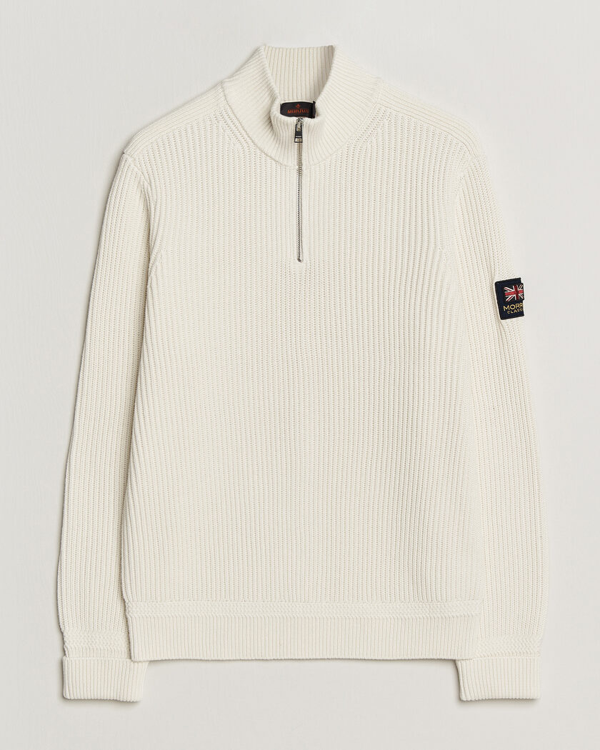 Morris Brenton Half-Zip Off White – Vit