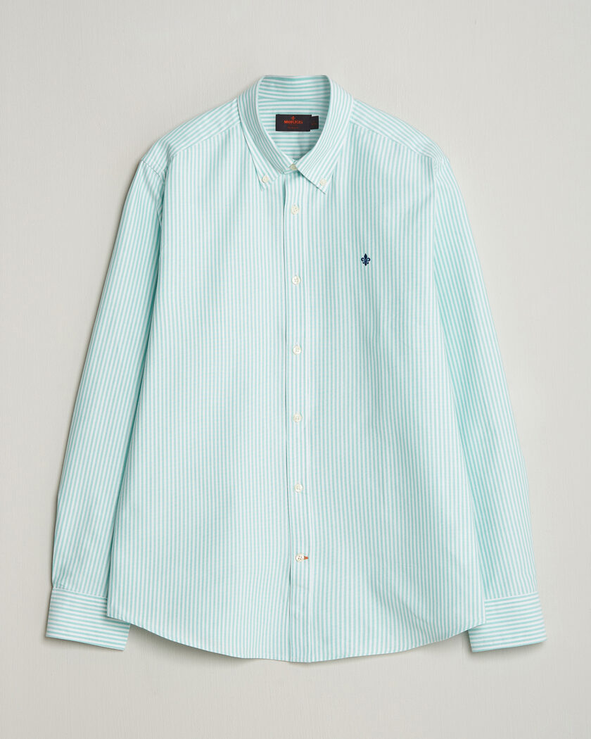 Morris Douglas Striped Oxford Shirt Green – Grön