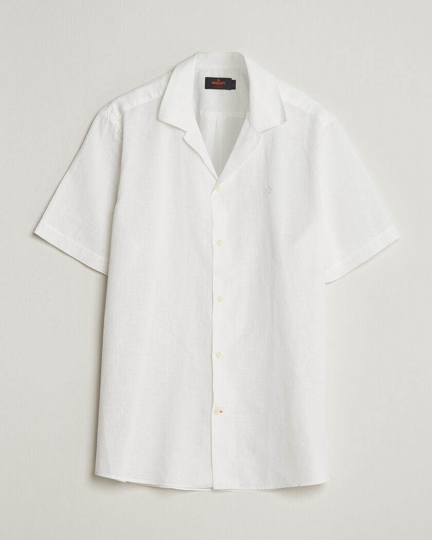 Morris Resort Short Sleeve Linen Shirt White – Vit