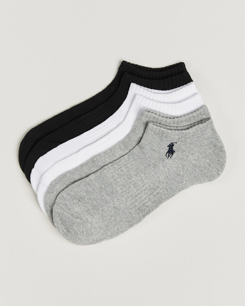 Polo Ralph Lauren 6-Pack Sneaker Sock Grey – Grå