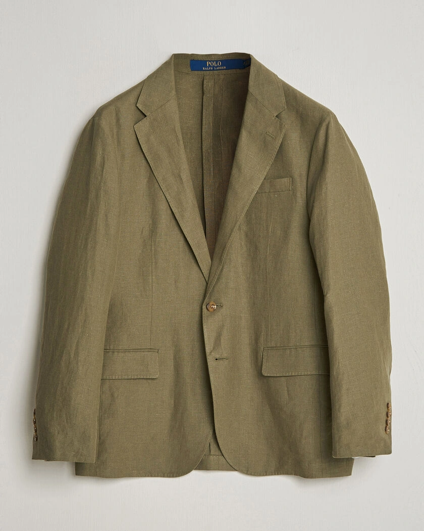 Polo Ralph Lauren Linen Sportcoat Basic Olive – Grön