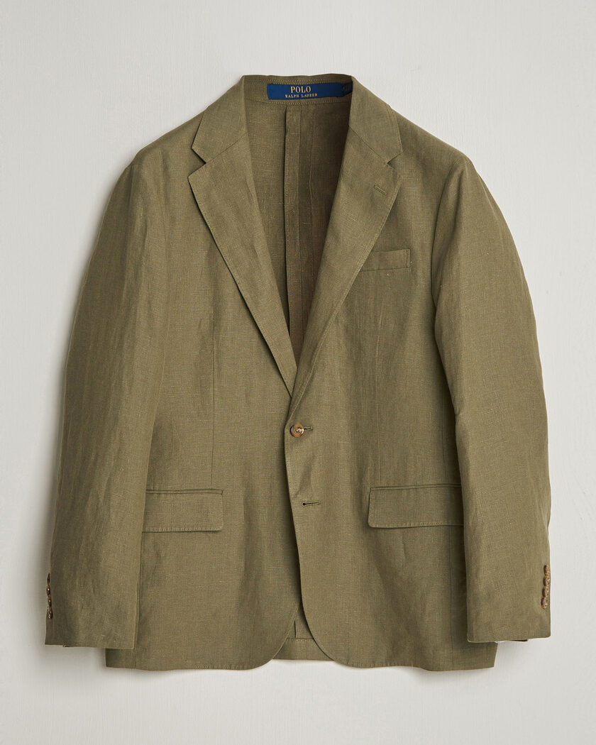 Polo Ralph Lauren Linen Sportcoat Basic Olive – Grön