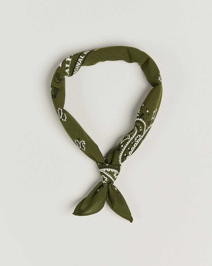 Polo Ralph Lauren Cotton Printed Bandana Supply Olive – Grön