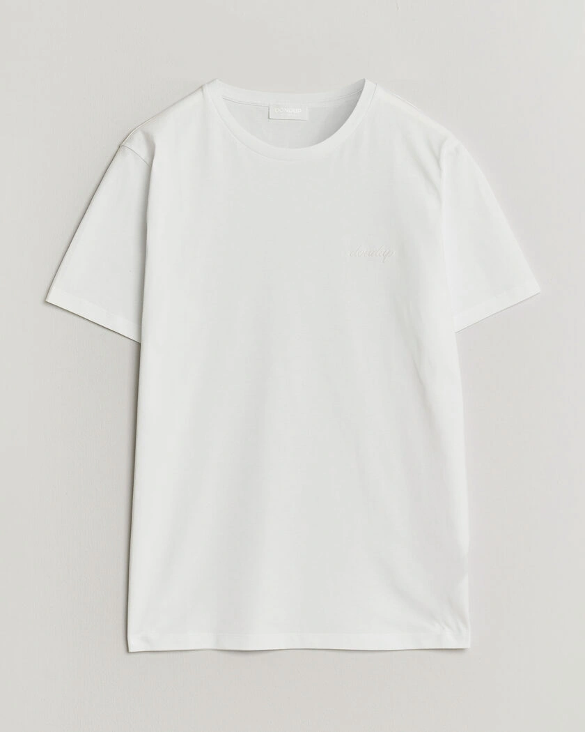Dondup Logo Crew Neck T-Shirt White – Vit