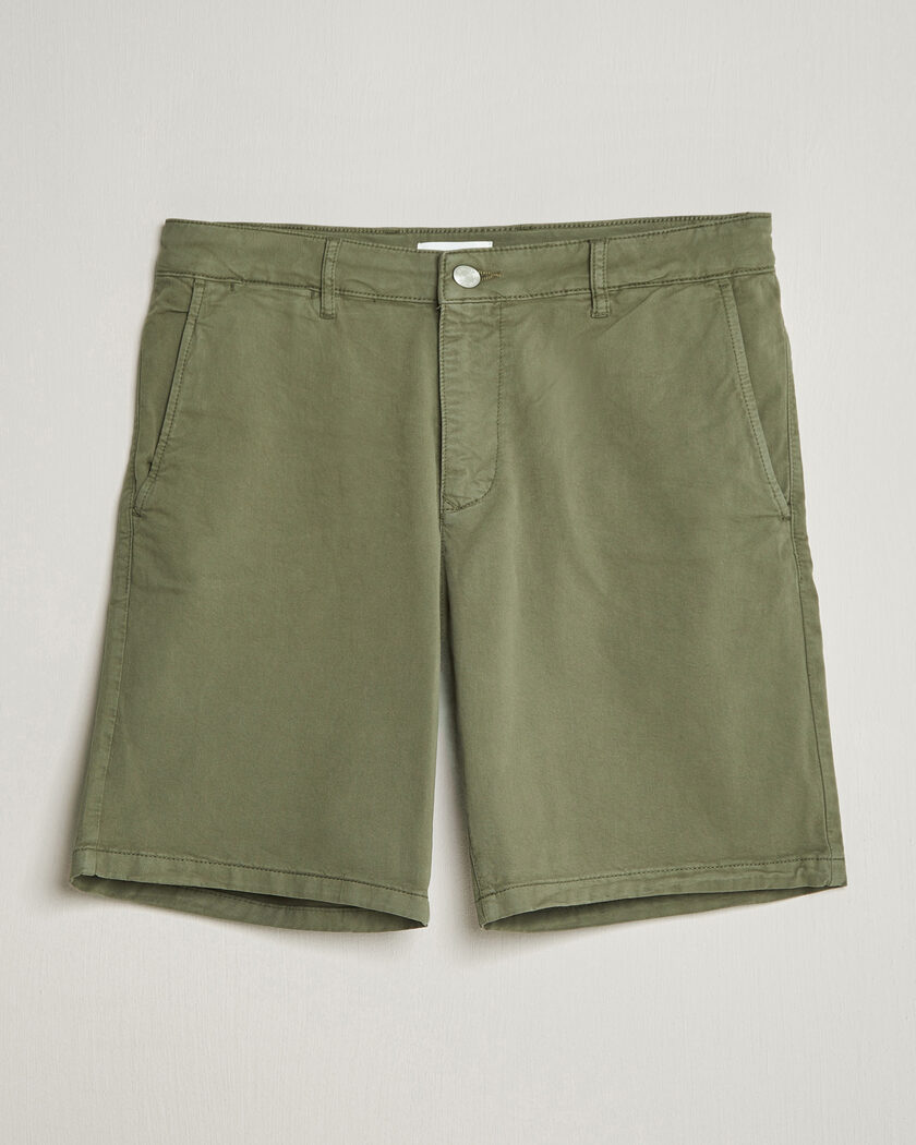 NN07 Aden Regular Fit Chinos Capers Green – Grön