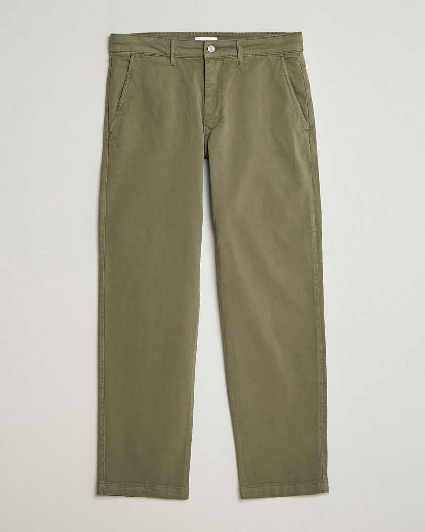 NN07 Aden Regular Fit Chinos Capers Green – Grön