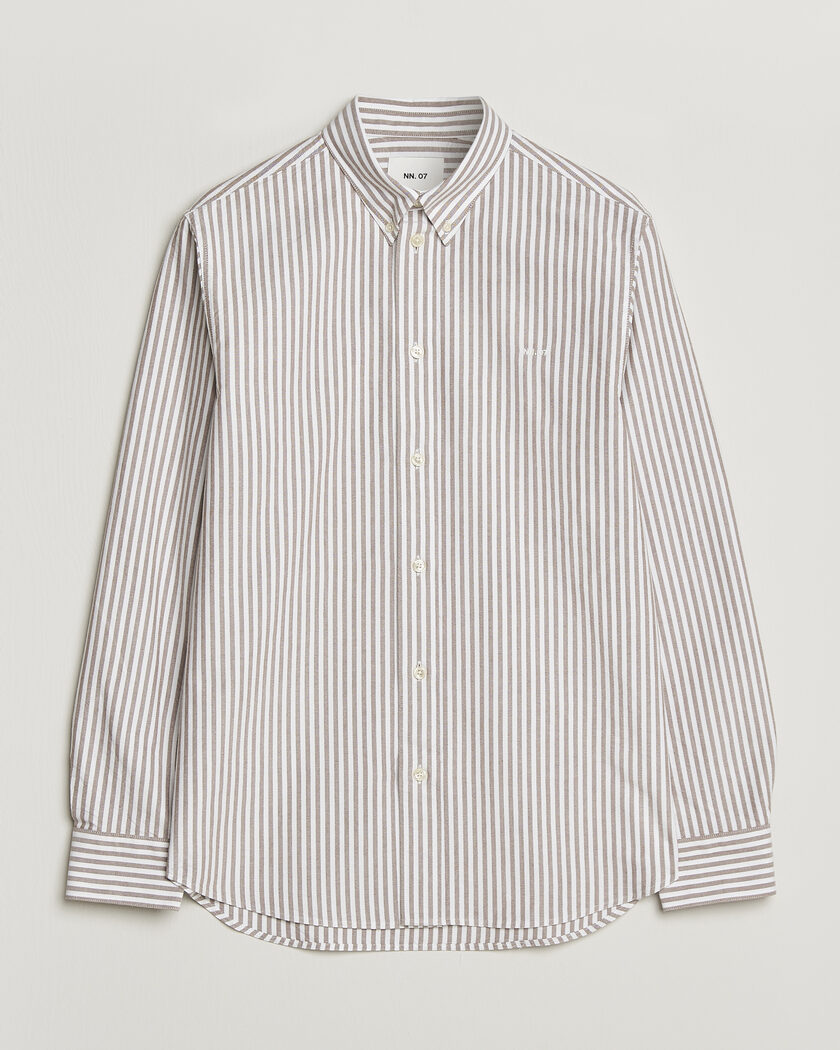 NN07 Colby Oxford Shirt Terracotta/White – Flerfärgad