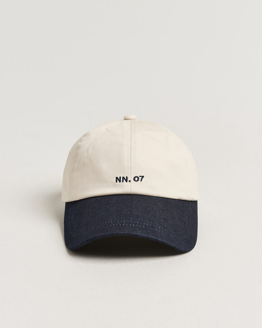NN07 Logo Cap Raw Indigo – Blå