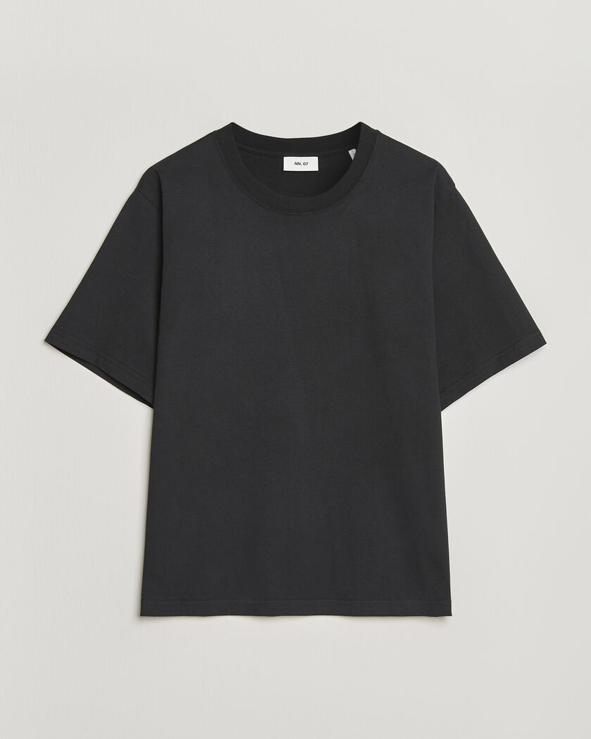 NN07 Jett Washed Crew Neck T-Shirt Black – Svart
