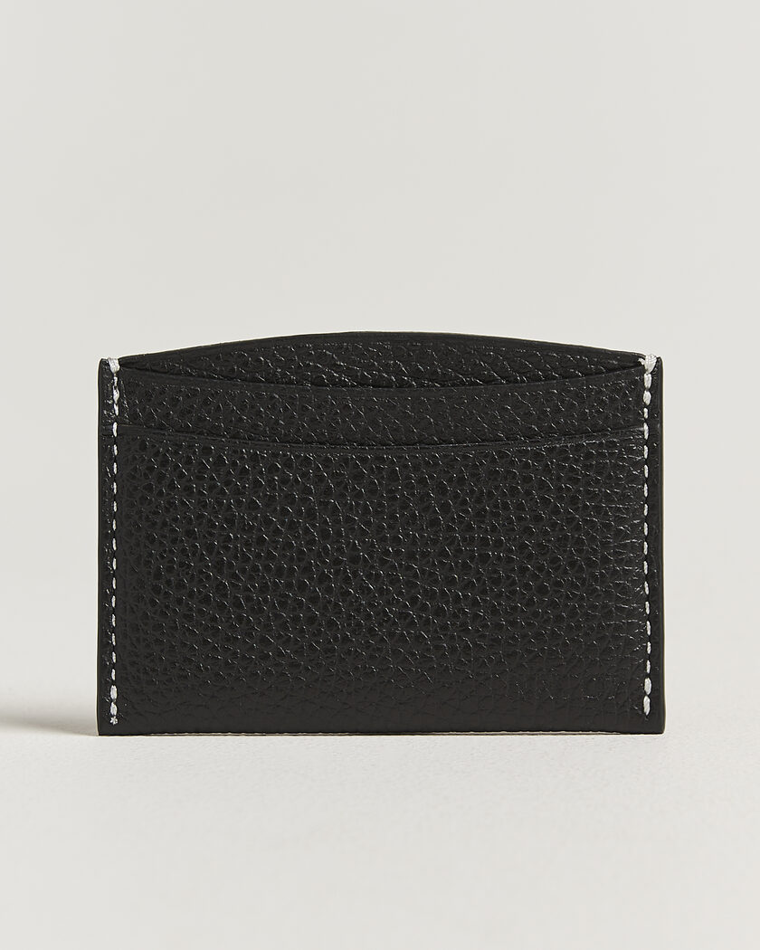 NN07 Grained Leather Card Holder Black – Svart