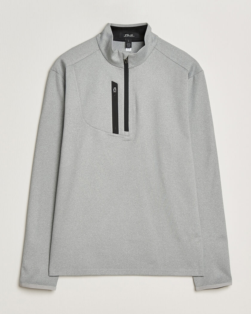 RLX Ralph Lauren Luxury Jersey Half Zip Andover Heather – Grå