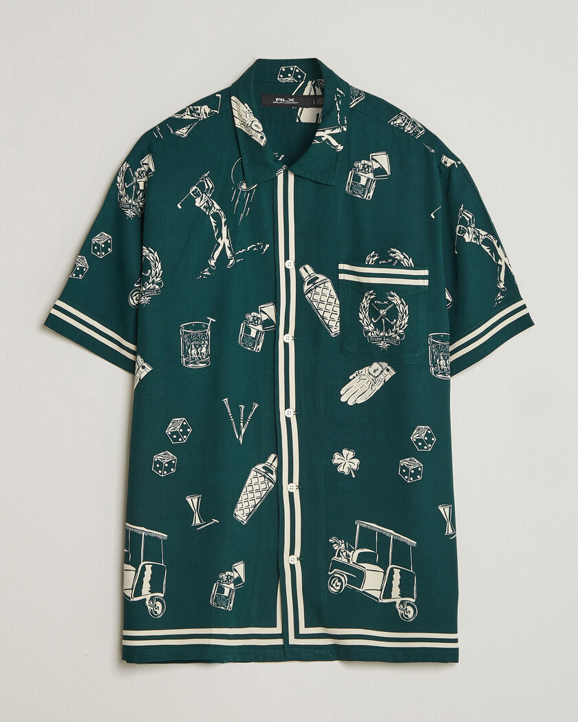 RLX Ralph Lauren Short Sleeve Golf Shirt Par-Tee on the Greens – Grön
