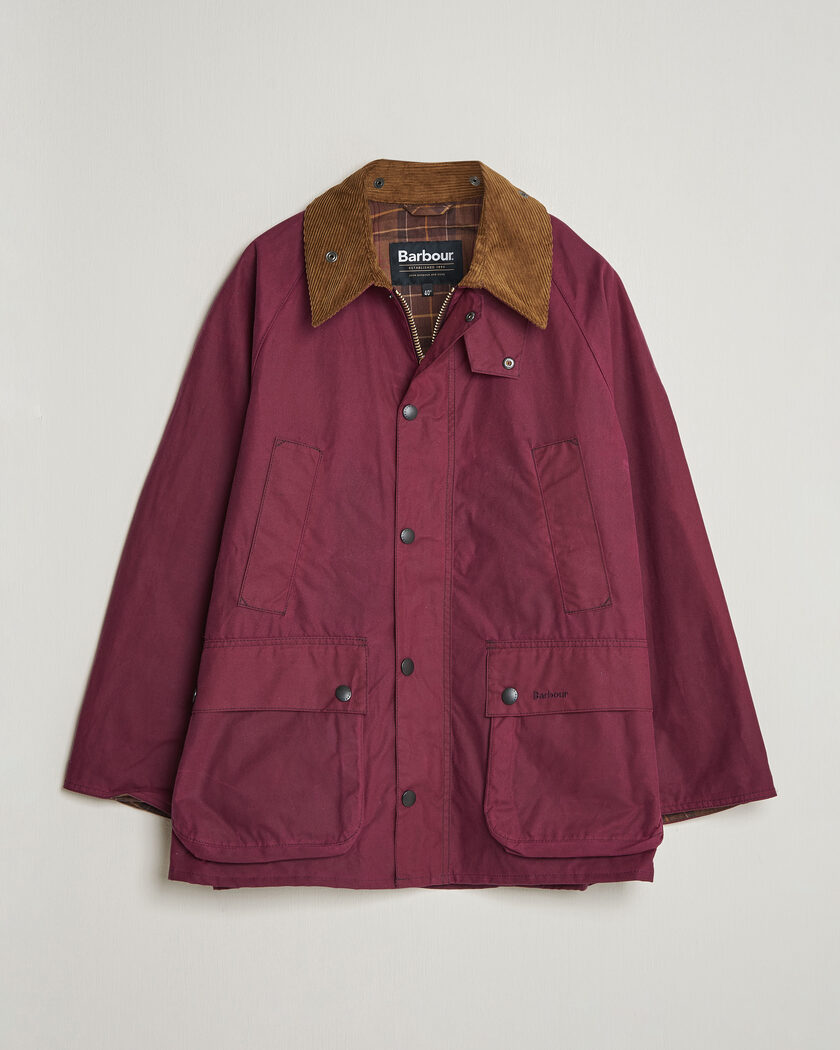 Barbour Heritage Oversize Bedale Wax Jacket Wine – Röd