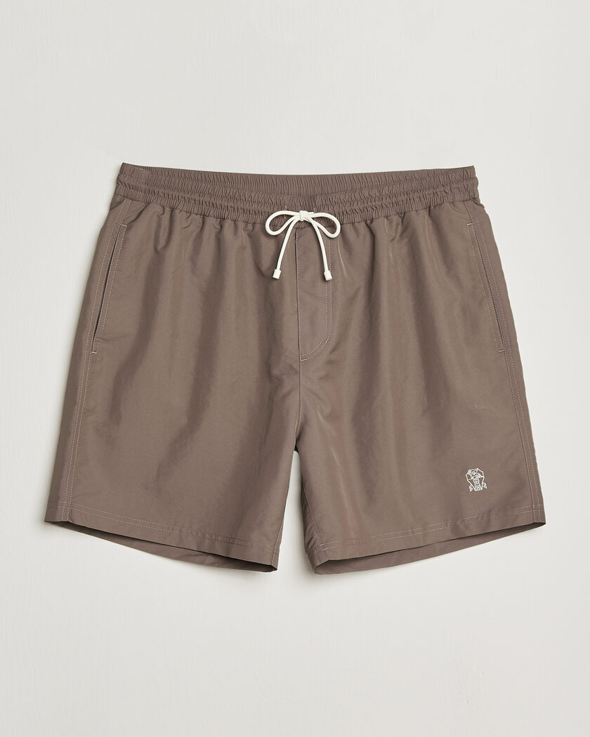 Brunello Cucinelli Nylon Swim Trunks Brown – Brun
