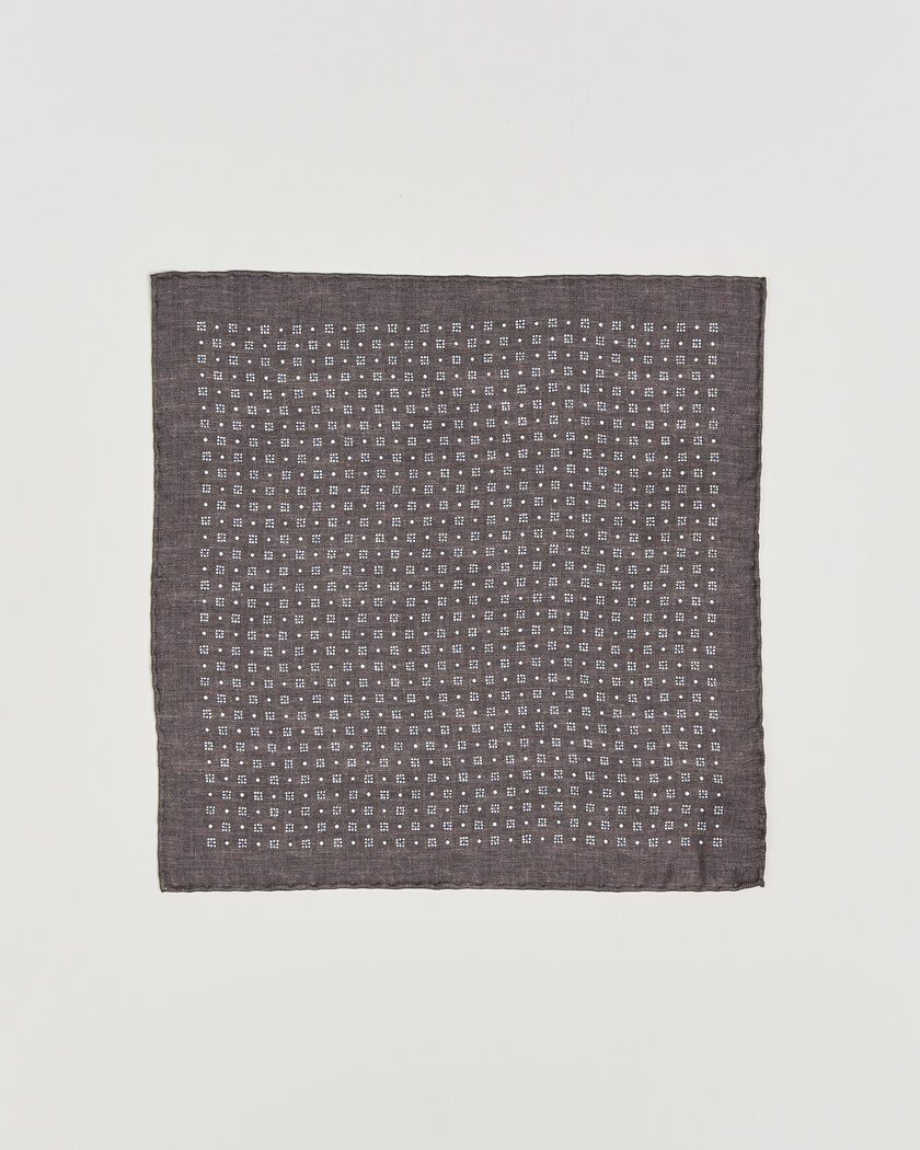 Brunello Cucinelli Printed Silk Pocket Square Brown – Brun