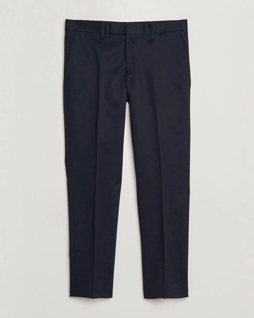 Lardini Lyon Cotton Twill Stretch Trousers Navy – Blå