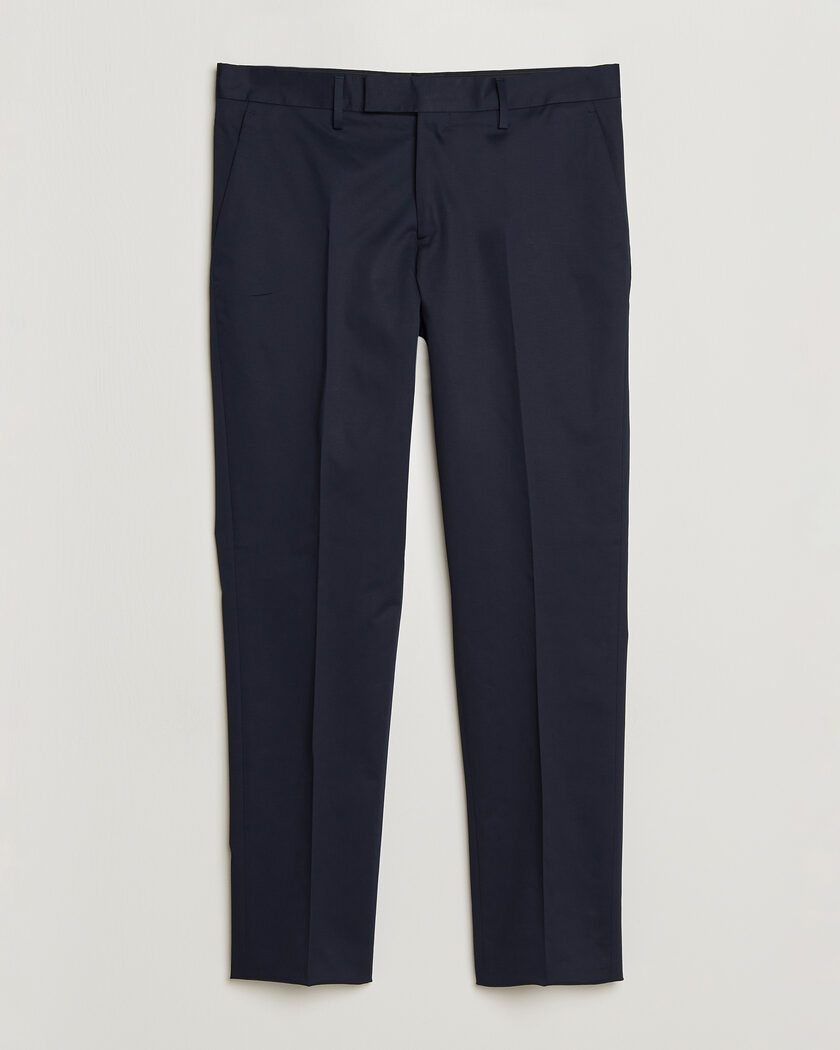 Lardini Lyon Cotton Twill Stretch Trousers Navy – Blå