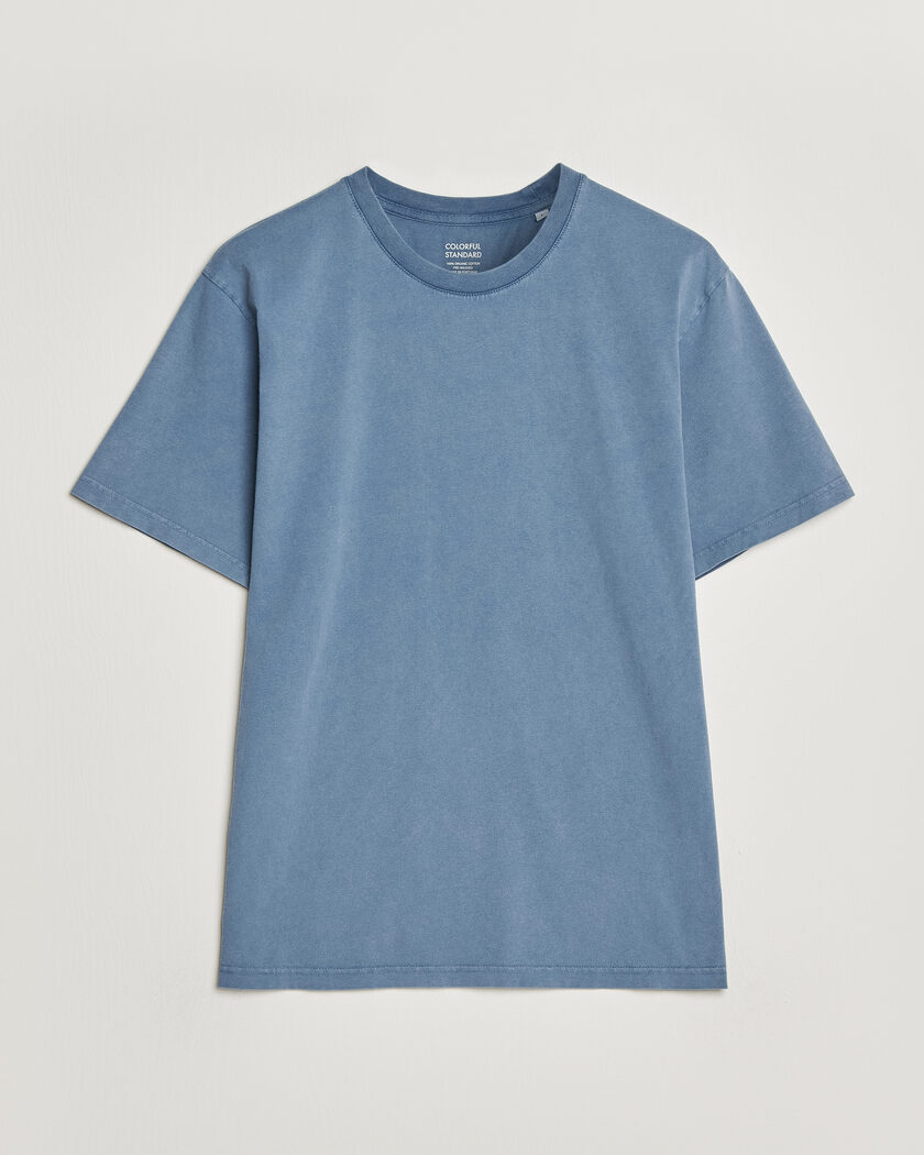 Colorful Standard Classic Organic T-Shirt Faded Indigo – Blå