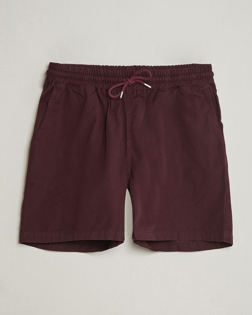 Colorful Standard Classic Organic Twill Drawstring Shorts Oxblood Red – Röd
