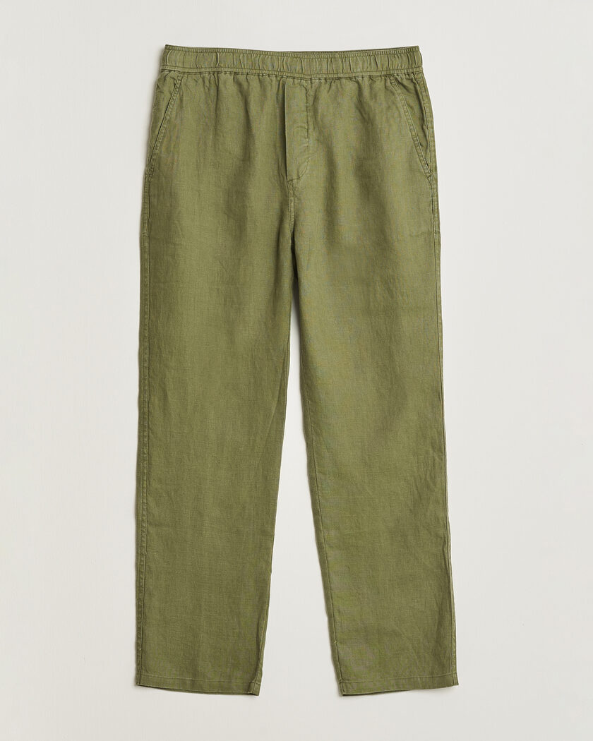  Samsøe Samsøe Jabari Linen Drawstring Trousers Burnt Olive