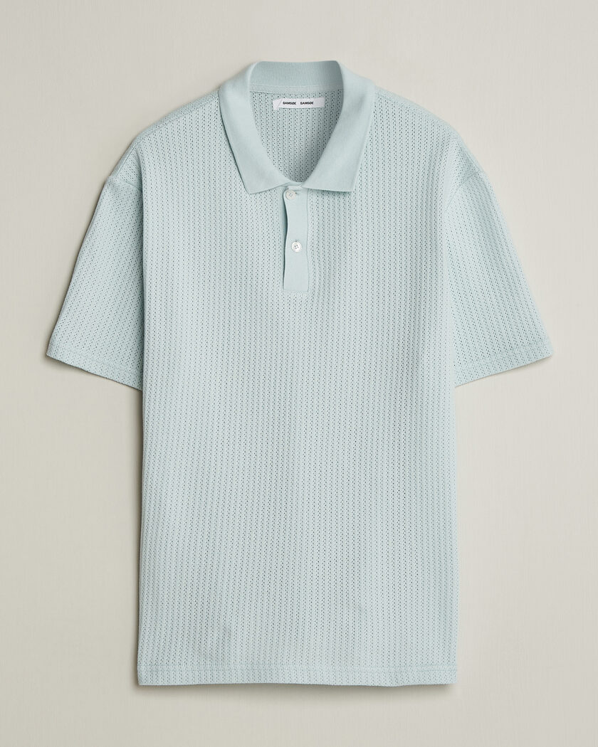 Samsøe Samsøe Jase Polo Skywriting – Blå