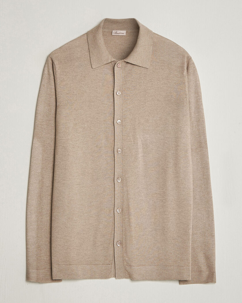 Stenströms Silk/Cashmere Cardigan Taupe – Beige