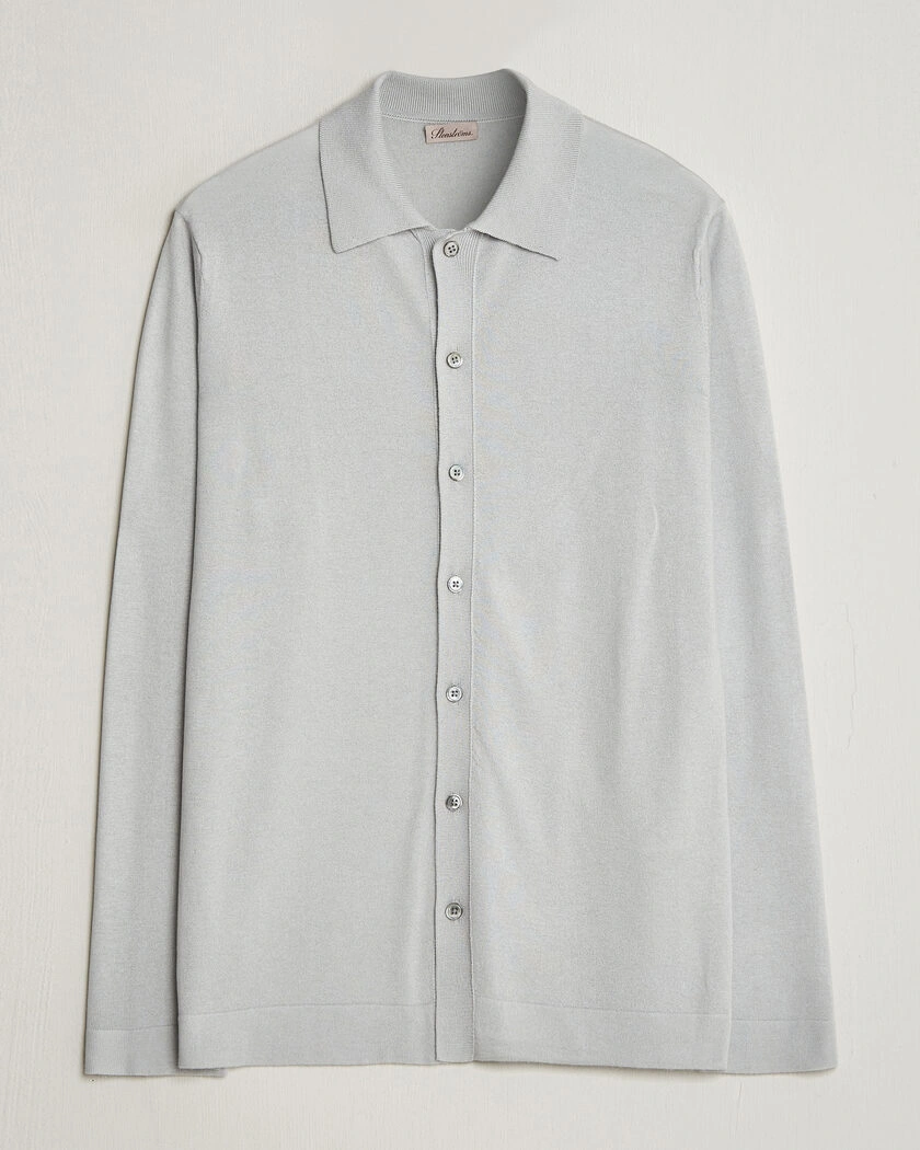 Stenströms Silk/Cashmere Cardigan Light Grey – Grå